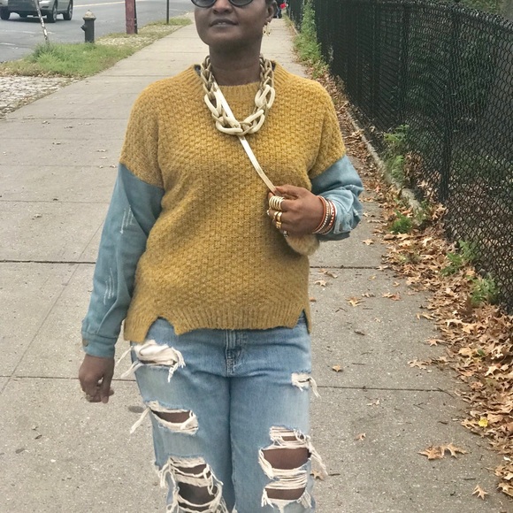 ❄️🍁SOLD SOLD Just In🍁❄️Loose Lightweight Patchwork Sweater - Picture 6 of 6